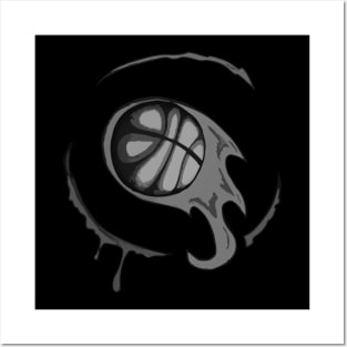 Vector Basketball Fireball Posters and Art